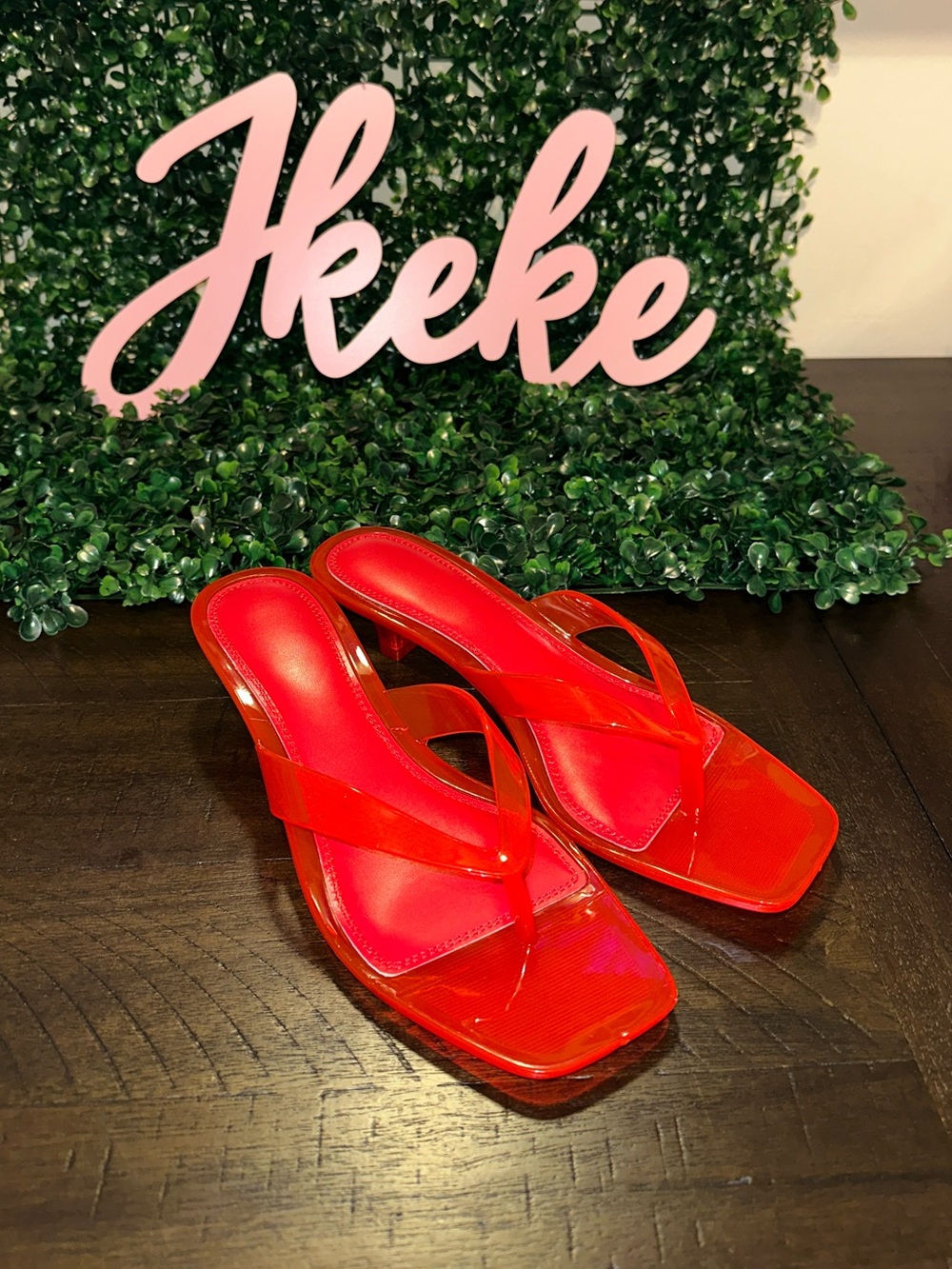 Red Jelly Kitten Heels Women’s size 6, 7, 8